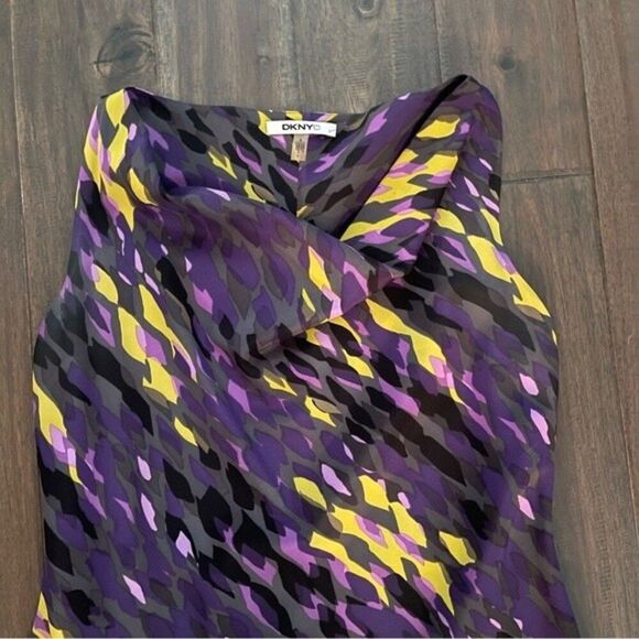 DKNY Sleeveless Abstract Print Dress 6 - Picture 2 of 5